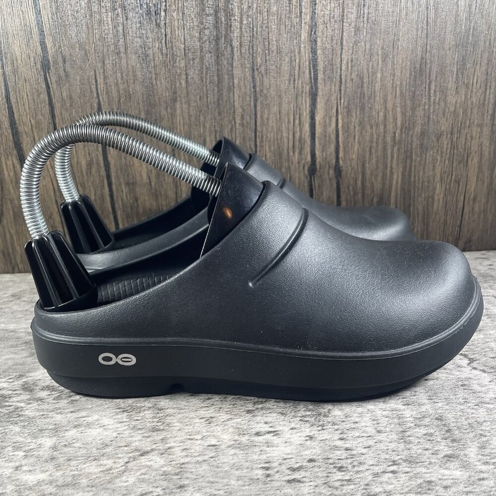 OOFOS Black Slip-On Women's Clog Mules - Picture 3 of 10